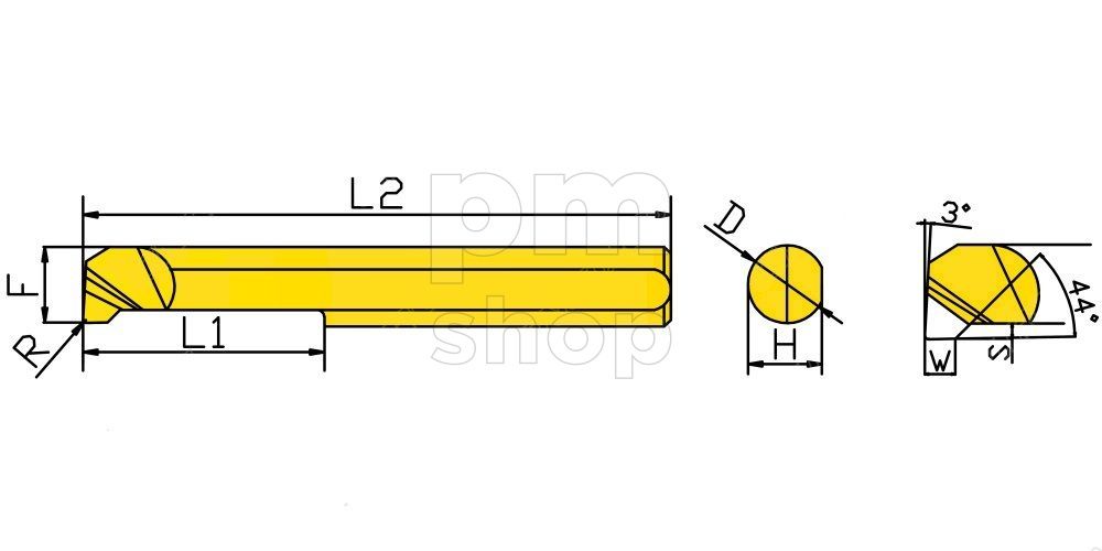 Мини-резец PSBDR4-10L-R0.2-KTX для продольного точения заказать