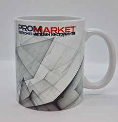 Кружка белая PromMarket с геометрией заказать