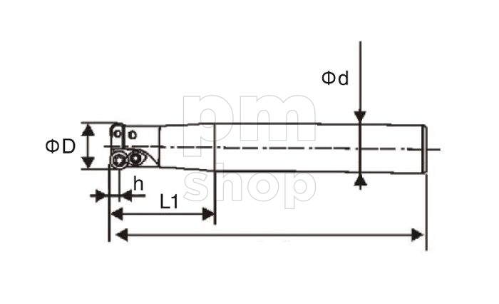 Фреза концевая со сменными пластинами Sant EMR-5R-25-160-C20-2T заказать