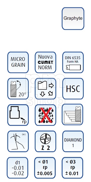 Фреза концевая твердосплавная для станка по металлу Nuova C.U.M.E.T. 204GD заказать