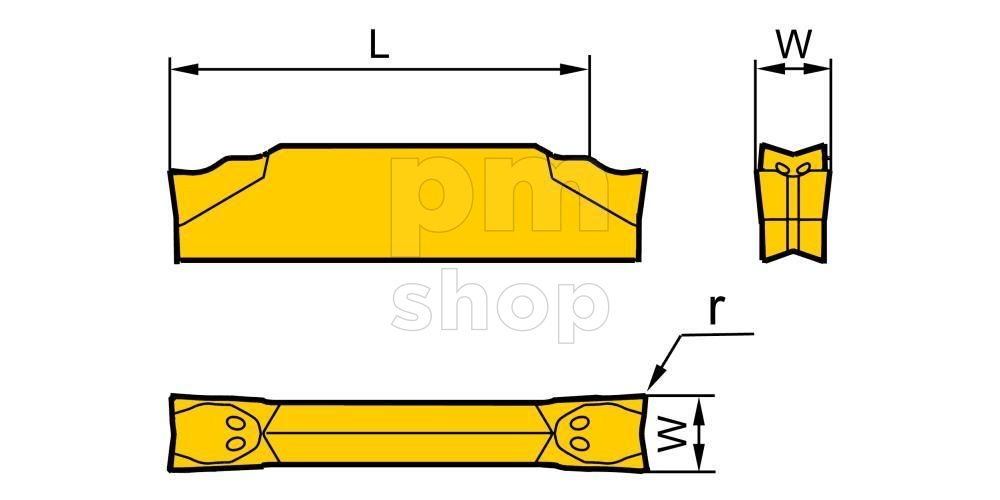 Пластина отрезная канавочная ZPED02502-MG-YBG302 заказать
