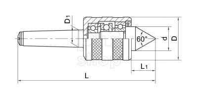 Центр вращающийся LC-MD-MT4A для средних нагрузок, конус Морзе 4 заказать