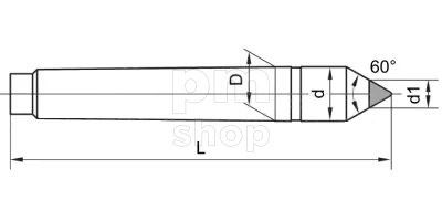 Центр упорный DC-C-MT2 с твердосплавной вставкой, конус Морзе 2 заказать