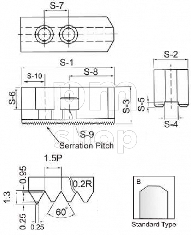 Комплект сырых кулачков SJ10090B for 10'' Height 90mm заказать