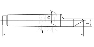 Полуцентр упорный DC-CHN-MT4 с твердосплавной вставкой, конус Морзе 4 заказать