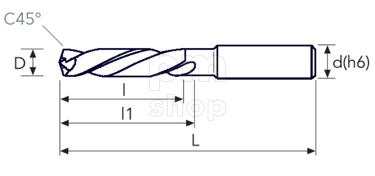 Сверло по металлу твердосплавное для станков ЧПУ OSAWA 353PU 3D заказать