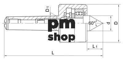 Центр вращающийся DM511 высокоточный усиленный, конус Морзе 1 заказать