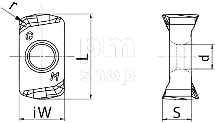 Фрезерная пластина LOGU030310ER-GM-1020 заказать