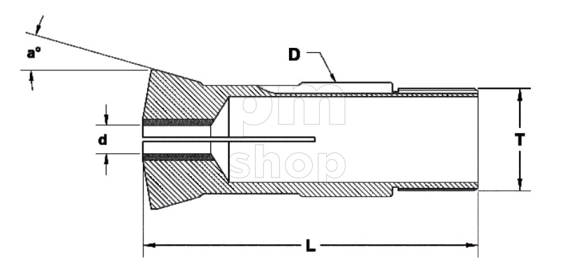 Цанга для люнета круглая Tecnicrafts R7/02, резьба M6х0.5 заказать