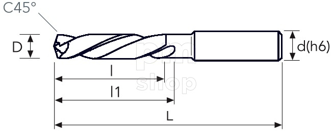 Сверло по металлу твердосплавное для станков ЧПУ OSAWA 355PU 5D заказать