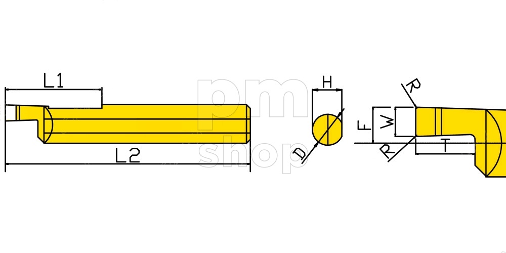Мини-резец PSMFL8-20L-W3.0.TiAlN для обработки торцевых канавок заказать