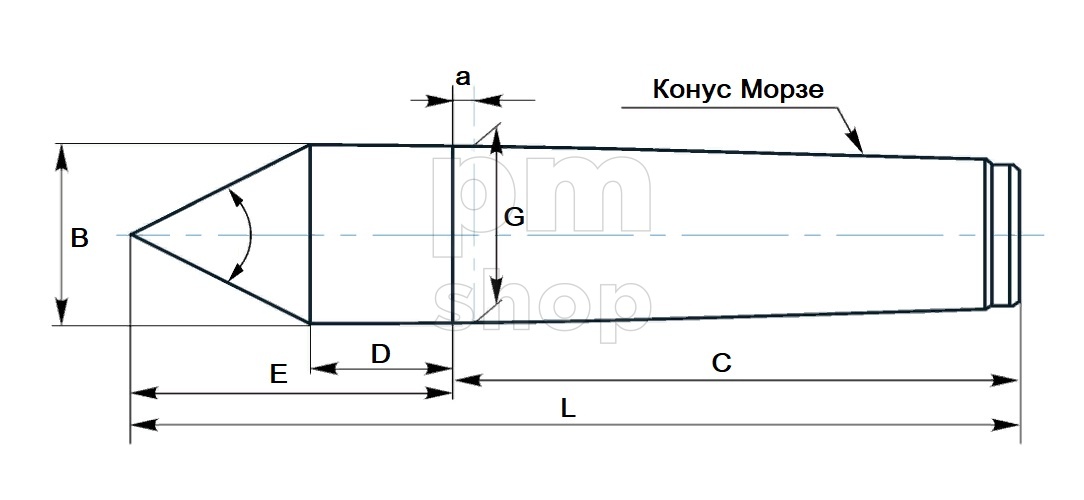 Упорный центр КМ2 заказать