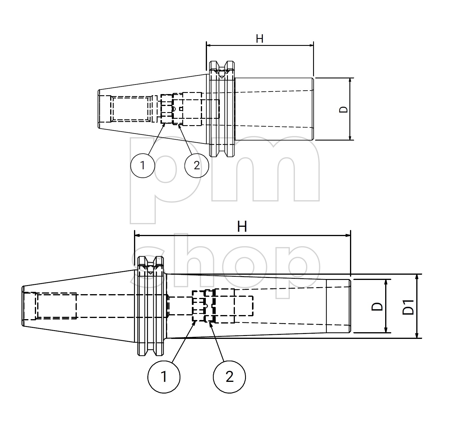 Оправки для фрез с конусом Морзе Pagnoni DIN69871 SK50-CM3 заказать