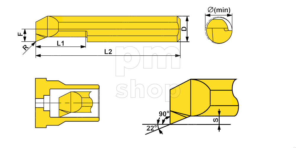 Мини-резец MUR-3-R0.1-L10-JF610M для продольного растачивания заказать