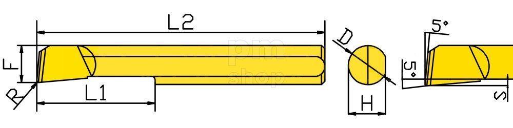 Мини-резец PSBTR1-4L-R0.00-KTX для продольного растачивания заказать