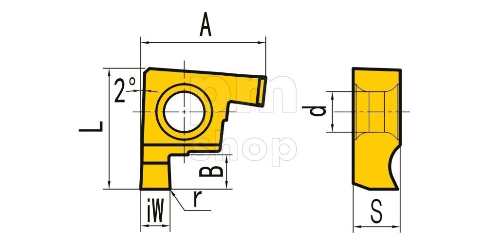 Пластина канавочная GER100-B заказать
