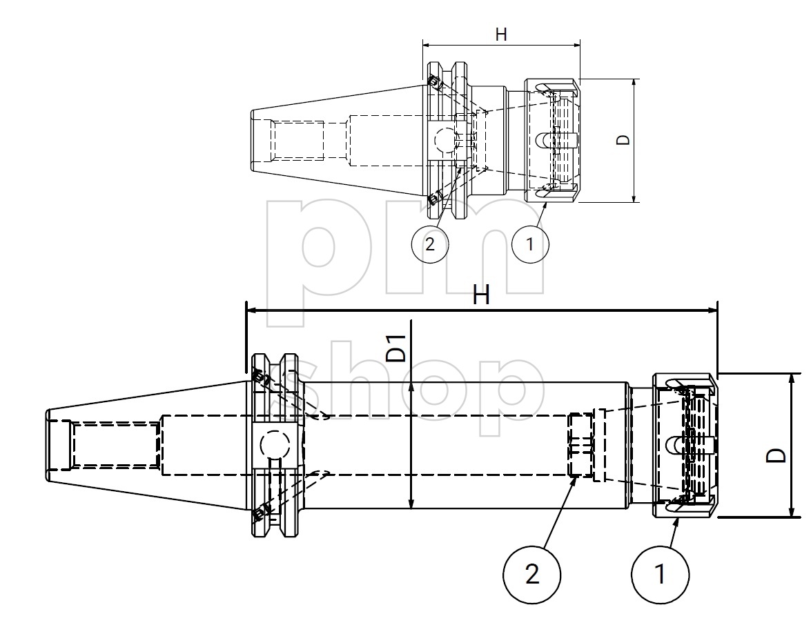 Патрон цанговый Pagnoni DIN69871 SK40-ER16 заказать