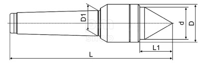 Центр вращающийся LC-NT-MT5A, конус Морзе 5  заказать