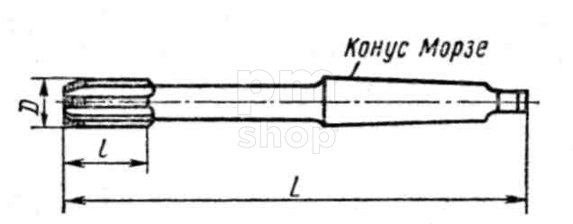 Развертка машинная с коническим хвостовиком CNIC Р6АМ5 Н7 ГОСТ1672-80  заказать