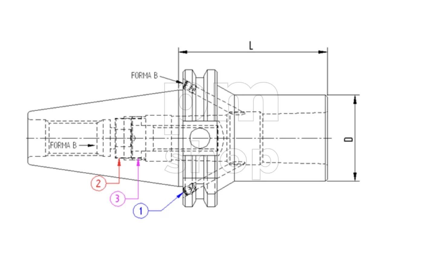 Оправки для фрез с конусом Морзе Pagnoni DIN69871 SK40-CM2 заказать