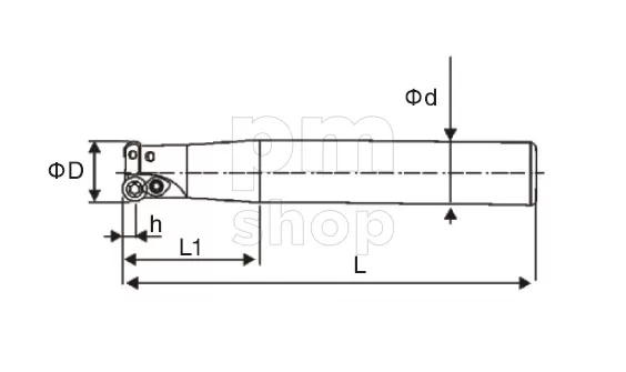 Фреза концевая со сменными пластинами Sant EMRW-6R-40-300-C32-3T заказать