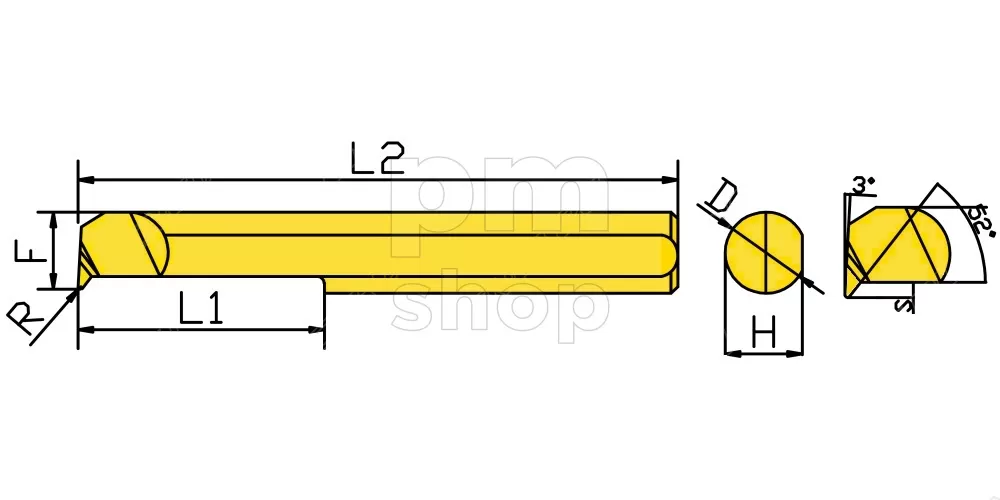 Мини-резец PSBQR3-10L-R0.2-KTX для продольного растачивания заказать