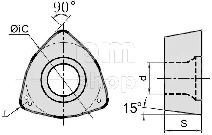 Фрезерная пластина WDMT080520ZTR-GM-HR52522B заказать