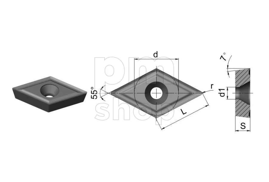 Токарная пластина для точения DCMT11T308-HMP-HR82512 заказать