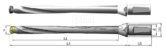 Корпусное модульное сверло QD180/189-25-12D-CA со сменной головкой, внутренний подвод СОЖ заказать