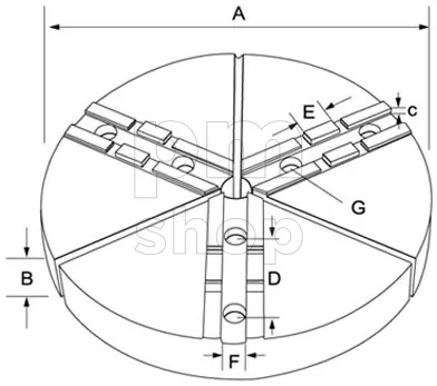 Комплект секторных кулачков TGP09-10'' 040 for 9-10'' Outer diameter 250 заказать