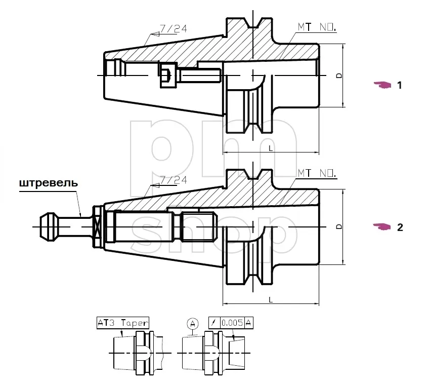 Оправки для фрез с конусом Морзе Evermore BT40-MTB2 заказать