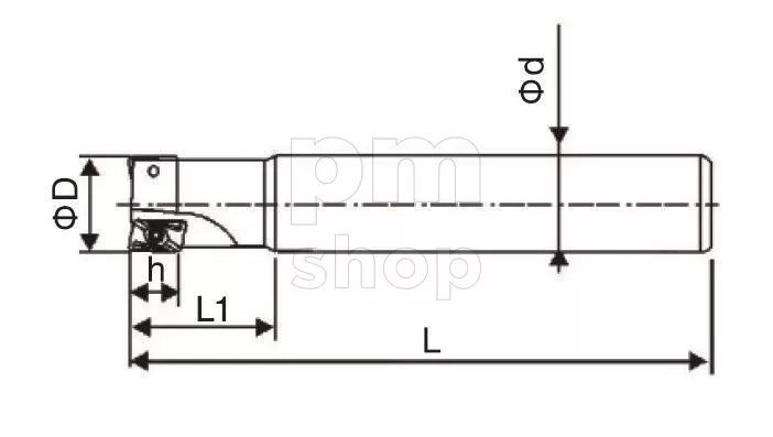 Фреза концевая BAP300R-20-130-C20-2T со сменными твердосплавными пластинами заказать