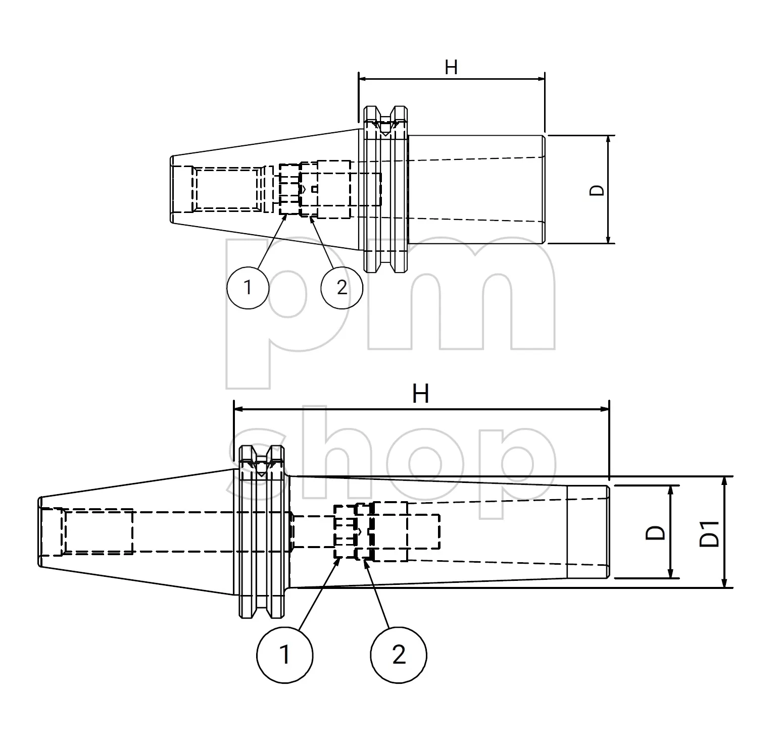 Оправки для фрез с конусом Морзе Pagnoni DIN69871 SK50-CM5 заказать