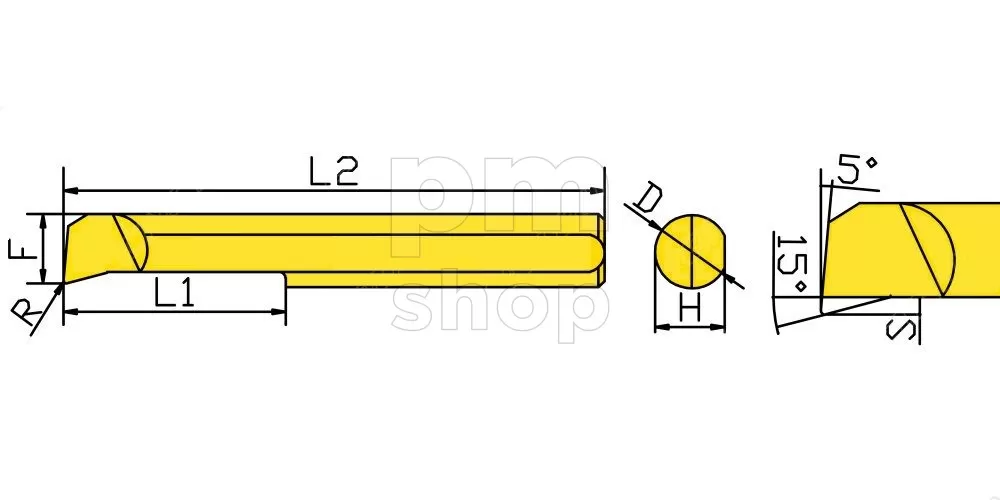 Мини-резец PSBFR60200R020-D6.TiAlN для продольного растачивания заказать