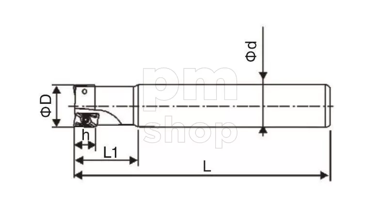 Фреза концевая BAP400R-40-400-C32-3T со сменными твердосплавными пластинами заказать