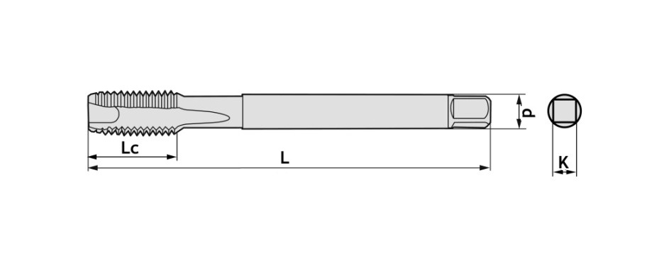 Метчик для сквозных отверстий Wilson метрический, прямые канавки со спиральной подточкой,с покрытием заказать