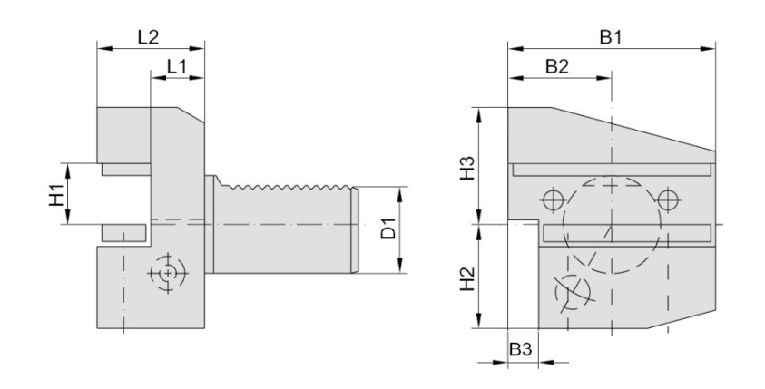 Резцедержатель станка радиальный, VDI блок THA-B4 - левый заказать