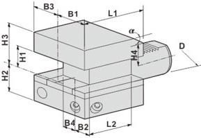Резцедержатель станка для резца квадратного сечения, VDI блок Evermore D2 - левый заказать