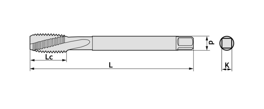 Метчик для глухих отверстий Wilson метрический с винтовыми канавками по алюминию без покрытия заказать