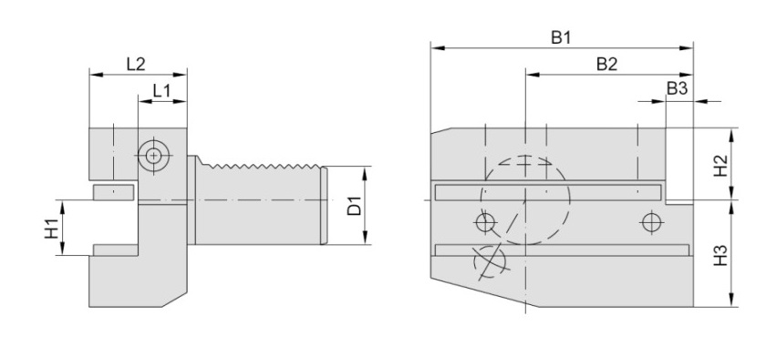 Резцедержатель станка радиальный, VDI блок THA-B5 - правый заказать